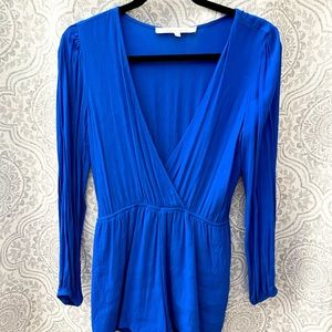 Royal blue long sleeve romper